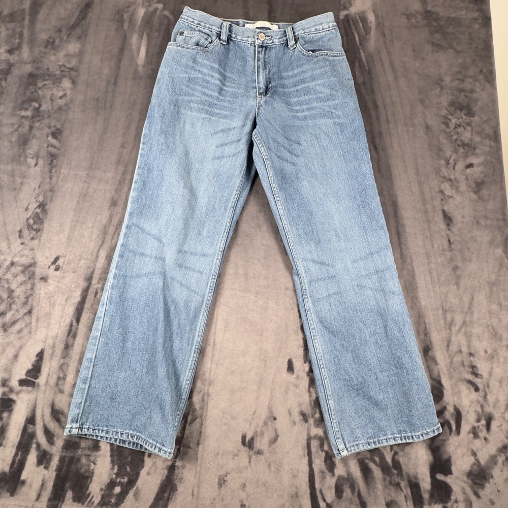 Express Quince Jeans Mens 30x30 Light Wash Cotton Precision Fit Straight Leg